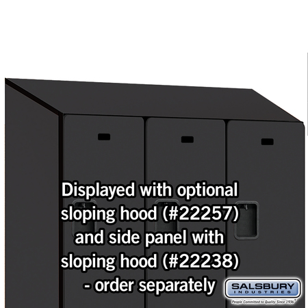 Salsbury Industries Wardrobe Locker, 45" W, 24" D, 76" H, (3) Wide, (6) Openings, Black 22364BLK